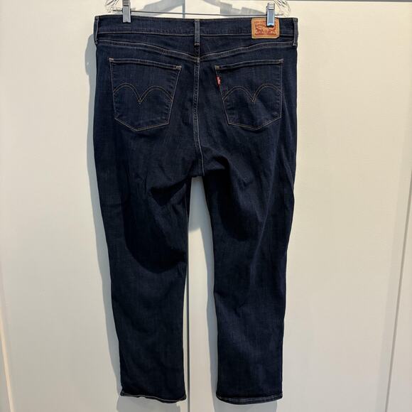Levis Jeans Womens 33x30 Dark Wash‎ Classic Straight Stretch 393250-0050 - Picture 7 of 14